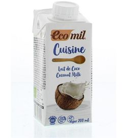 Ecomil Ecomil Kokosmelk cuisine bio (200ml)