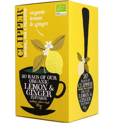 Clipper Lemon & ginger tea bio (20st) 20st