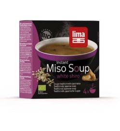 Lima Lima Instant miso soup white shiro 4 x 16.5 gram bio (4st)