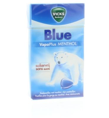 Vicks Blue menthol suikervrij box (40g) 40g