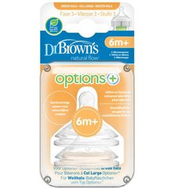 Dr. Brown's Dr Brown's Options+ speen fase 3 brede halsfles (2st)