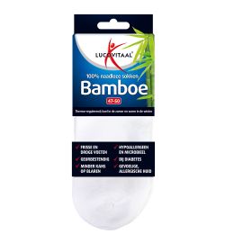 Lucovitaal Lucovitaal Bamboe Enkelsokken Wit 47-50 (1 paar)