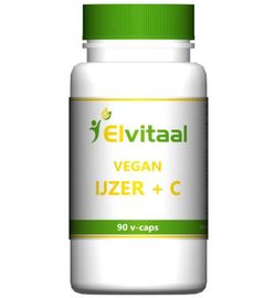 Elvitaal/Elvitum Elvitaal/Elvitum IJzer met vitamine C vegan (90ca)