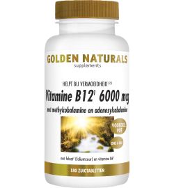 Golden Naturals Golden Naturals Vitamine B12 6000 mcg (180zt)