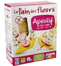Le Pain Des Fleurs Le Pain des Fleurs Aperitif crackers kokos/curry bio (150g)
