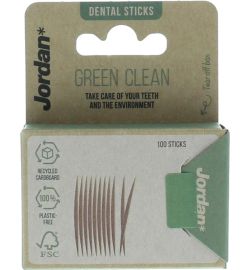 Jordan Jordan Tandenstokersgreen Clean Dun (100 stuks)