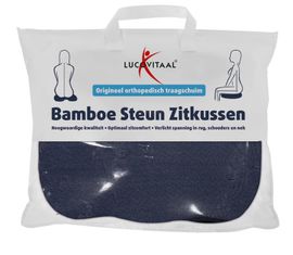 Lucovitaal Lucovitaal Bamboe Steun Zitkussen Blauw (1 stuk)