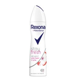 Rexona Rexona Deodorant spray stay fresh white flowers & lychee (150 ml)