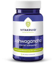 Vitakruid Vitakruid Ashwagandha 5% Withanoliden Ksm-66® & Bioperine® (60 vega capsules)