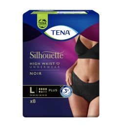 Tena Tena Silhouette plus high waist zwart maat L (8 stuks)