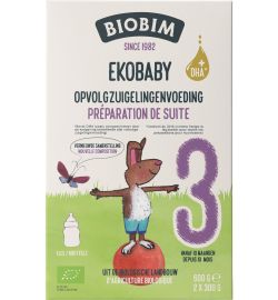 Biobim Biobim Ekobaby 3 opvolgzuigelingenvoeding 10+ maanden bio (600 gr)