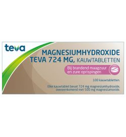 Teva Teva Magnesiumhydroxide 724 mg (100 tabletten)