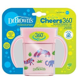 Dr. Brown's Dr Brown's Cheers 360 cup roze 200ml (1st)