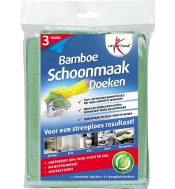 Lucovitaal Lucovitaal Bamboe Schoonmaakdoekjes (3 stuks)