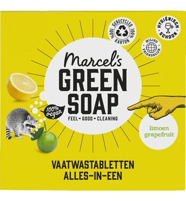 Marcel's Green Soap Vaatwastabletten Grapefruit & Limoen all-in-one (25st) 25st