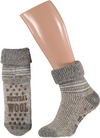 Apollo Apollo Slofsok beige motief 39-42 (1 paar)
