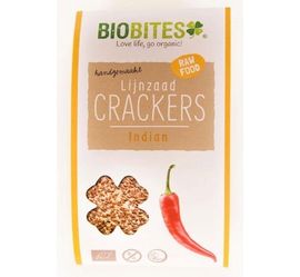 Biobites Biobites Raw food lijnzaad cracker Indian (30G)