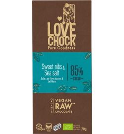 Lovechock Lovechock Sweet nibs & seasalt bio (70g)