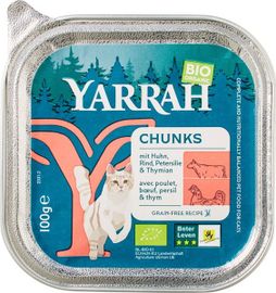 Yarrah Yarrah Kattenvoer Chunks Met Kip En Rund Bio (100 gr)