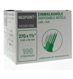 Neopoint Neopoint Injectienaald steriel 0.4 x 40 mm (100st)