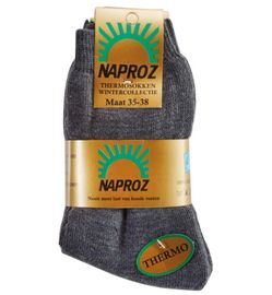 Naproz Naproz Thermo sokkengrijs maat 43-46 (3 paar)