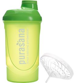 Purasana Purasana Plastic shaker 500mlgroen (1 stuk)