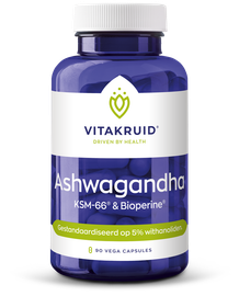 Vitakruid Vitakruid Ashwagandha 5% Withanoliden Ksm-66® & Bioperine® (90 vega capsules)