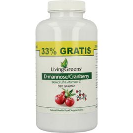 Livinggreens LivingGreens Cranberry D-mannose voordeelve rpakking (320tb)