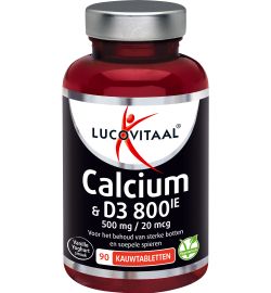 Lucovitaal Lucovitaal Calcium 500mg + D3 20mcg -kauw
