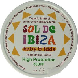 Sol De Ibiza Sol de Ibiza Beschermende Creme Baby&Kids SPF30 Bio (100 gr)