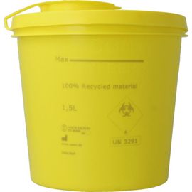 Uson Plast Uson Plast Naaldencontainer 1.5 Liter Geel Gerecycled Plastic (1500 ml)