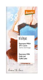 Vivani Vivani Chocolade Demeter Melk Espresso 38% Bio (90 gr)