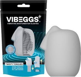 Vibeggs Vibeggs Twisty Tongues Vibrerende Masturbatie Sleeve (1 stuk)