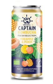 Captain Kombucha The Gutsy Captain Kombucha Fresh Pineapple Peach BIO (250 ml)