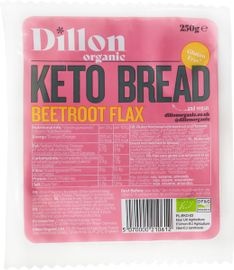 Dillon Organic Dillon Organic Glutenvrij brood keto rode biet lijnzaad (250 gr)