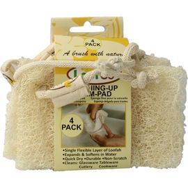 Loofco Loofco Schoonmaakspons Loofah Dun Bio (4 stuks)