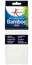 Lucovitaal Lucovitaal Sok lang Bamboe 43-46 Wit (1 paar)