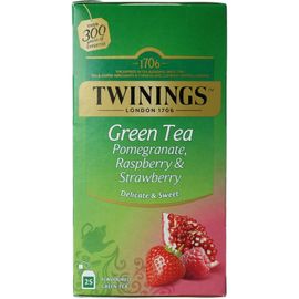 Twinings Twinings The Vert Pomogranate Raspberry Strawberry (25 zakjes)