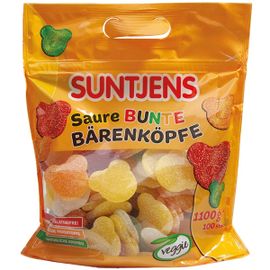 Suntjens Suntjens Zure Fruitgummi Berenkoppen - Veggie (1100 gr)
