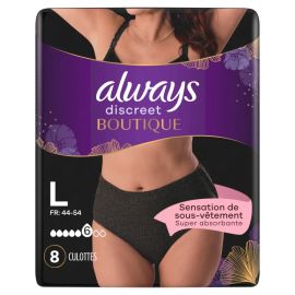 Always Always Discreet Boutique Maat L Zwart Hoge Taille (8 stuks)
