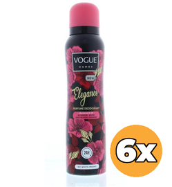 Vogue Women 6x Vogue Women Women elegance deodorant (150 ml)