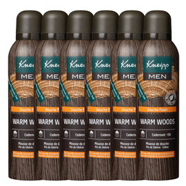 Kneipp 6x Kneipp Men warm woods douche foam cedernoot (200 ml)