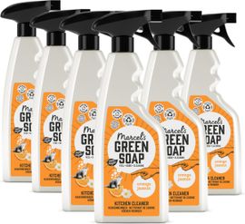 Marcel's Green Soap 6x Marcel's Green Soap Keukenreiniger spray Sinaasappel & Jasmijn (500 ml)