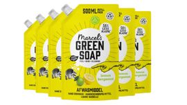 Marcel's Green Soap 6x Marcel's Green Soap Afwasmiddel Lemon & Bergamot Navulling (500 ml)