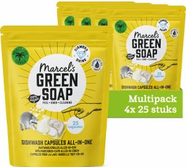 Marcel's Green Soap 4x Marcel's Green Soap Dishwash capsules (25 stuks)