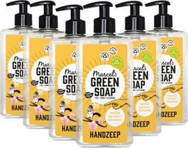 Marcel's Green Soap 6x Marcel's Green Soap Handzeep Vanille & Cherry Blossom (500 ml)