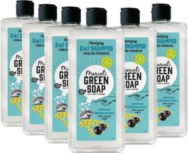 Marcel's Green Soap 6x Marcel's Green Soap 2in1 Shampoo & Conditioner Mimosa en Zwarte Bes (300 ml)