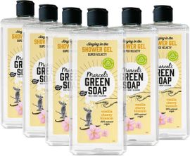 Marcel's Green Soap 6x Marcel's Green Soap Shower gel Vanilla & Cherry Blossom (300 ml)