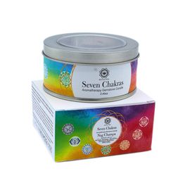 Green Tree Green Tree Gemstone Candle Seven Chakras Nag Champa (70 gr)