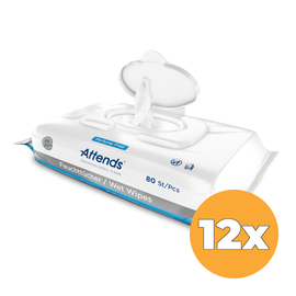 Attends 12x Attends Care Wet Wipes (80 stuks)